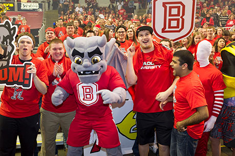 Students at a rally. Links to Gifts of Cash, Checks, and Credit Cards